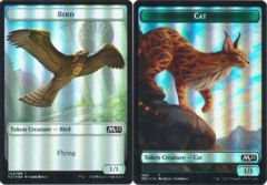 Bird (002) // Cat (020) Token - Foil